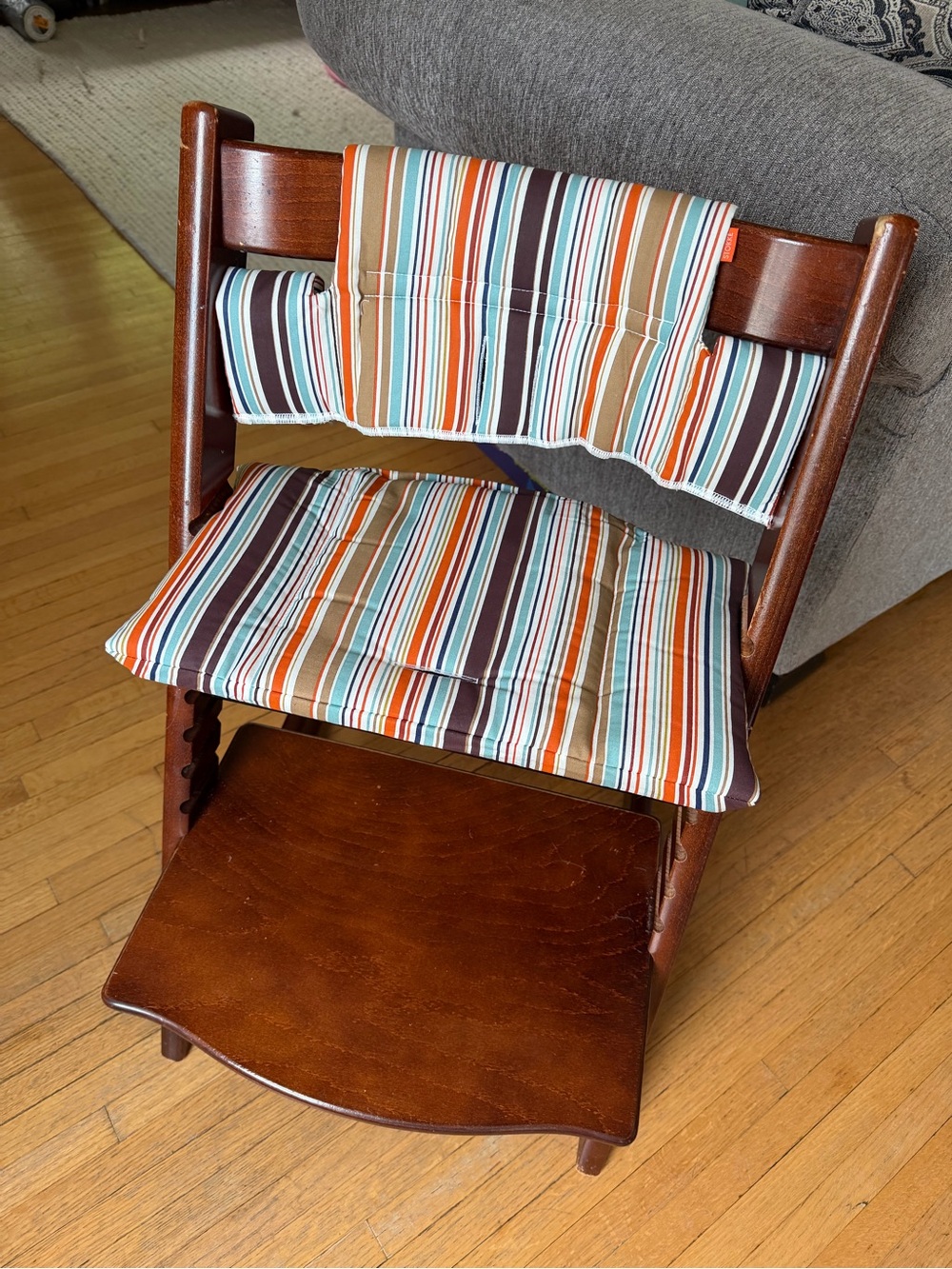 Striped Kids Seat cushion set for Stokke Tripp Trapp chair - Picture 4 of 7
